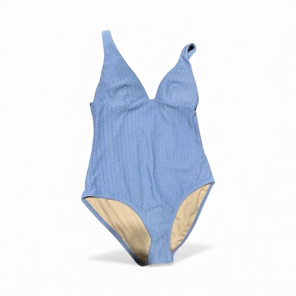 Shade & Shore One-Piece Swimsuit | Chevron Textured | Size S | Adjustable Straps - Picture 3 of 7